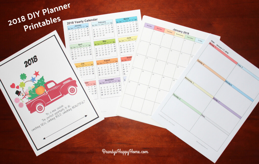 2018 DIY Calendar Planner