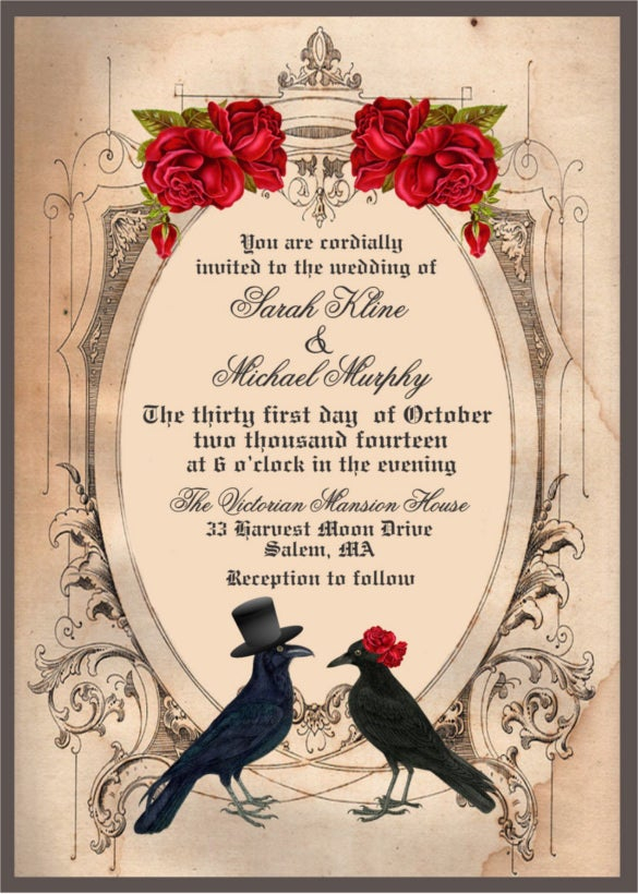 22 Halloween Wedding Invitation Templates Free PSD AI Format 