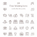 24 Free Wedding Icons Wedding Icon Wedding Invitation Fonts Wedding