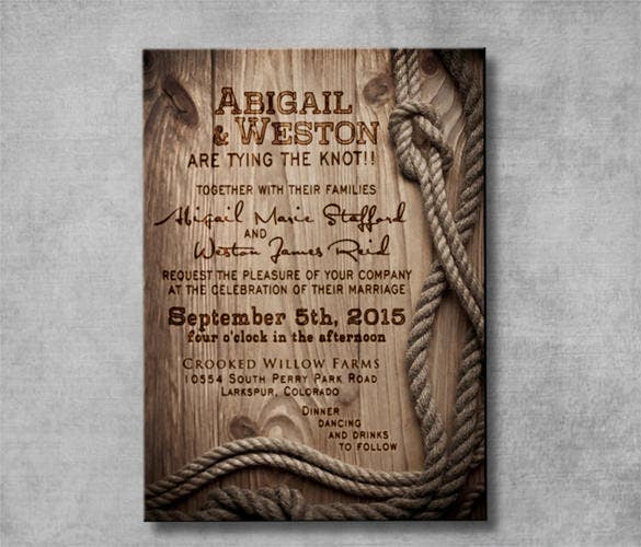 28 Western Wedding Invitation Templates Free Sample Example Format