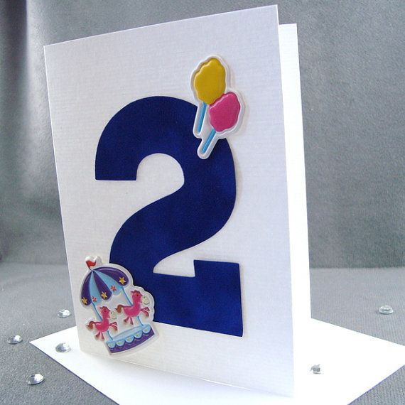 2nd Birthday Card Child s Milestone Birthday Handmade Two Year Old