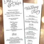35 Simple Wedding Reception Program Sample Ideas Wedding Reception