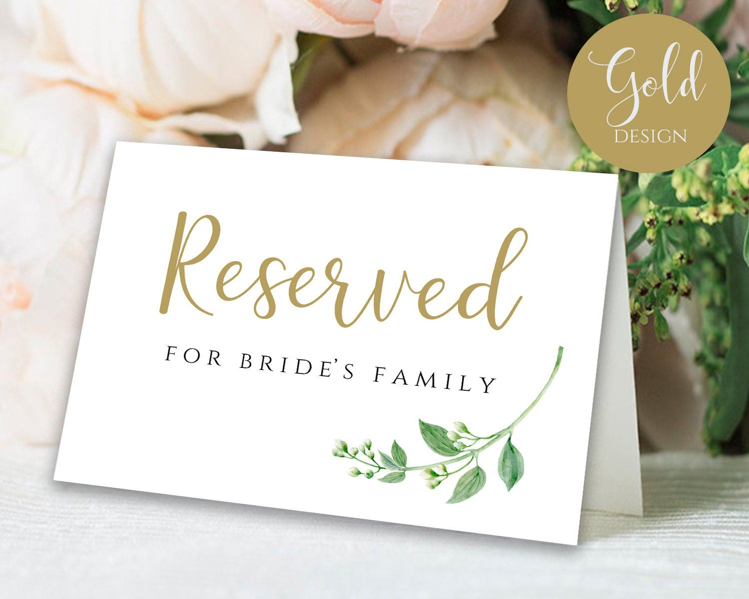 38 Wedding Reserved Seat Signs Printable Inspirations This Is Edit