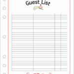 5 Easy To Use Wedding Guest List Template SampleTemplatess