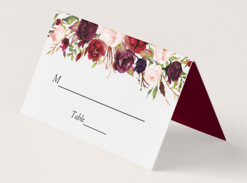 9 Table Place Card Designs Templates PSD AI InDesign Free 