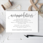 Accommodation Insert Editable Templates Accommodations Card Etsy In