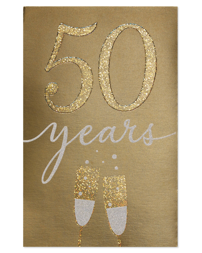American Greetings 50th Anniversary Card Golden Walmart 