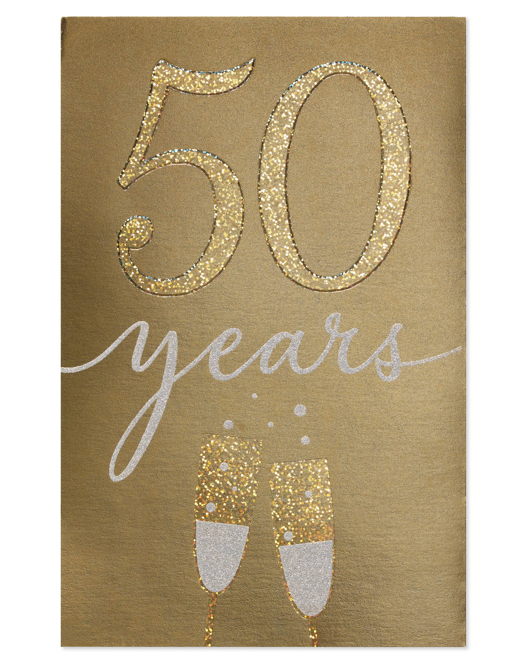 American Greetings 50th Anniversary Card Golden Walmart 