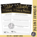 Anniversary Party Printable 50th Wedding Anniversary Party Etsy