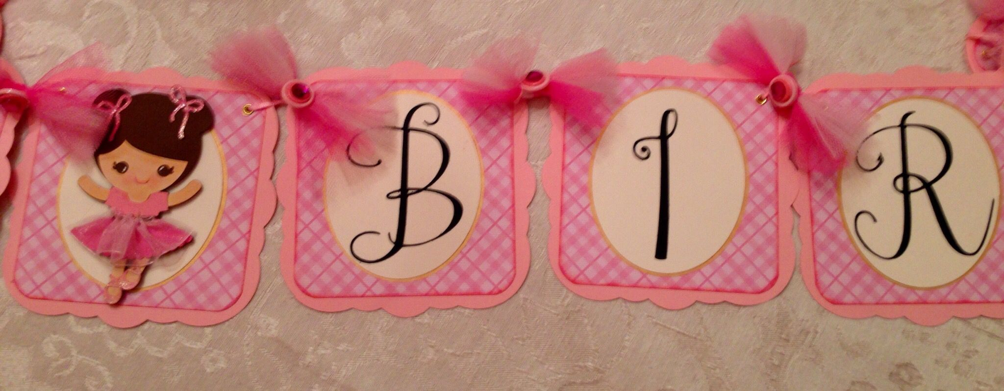 Ballerina Birthday Banner Cards Handmade Birthday Banner Ballerina 