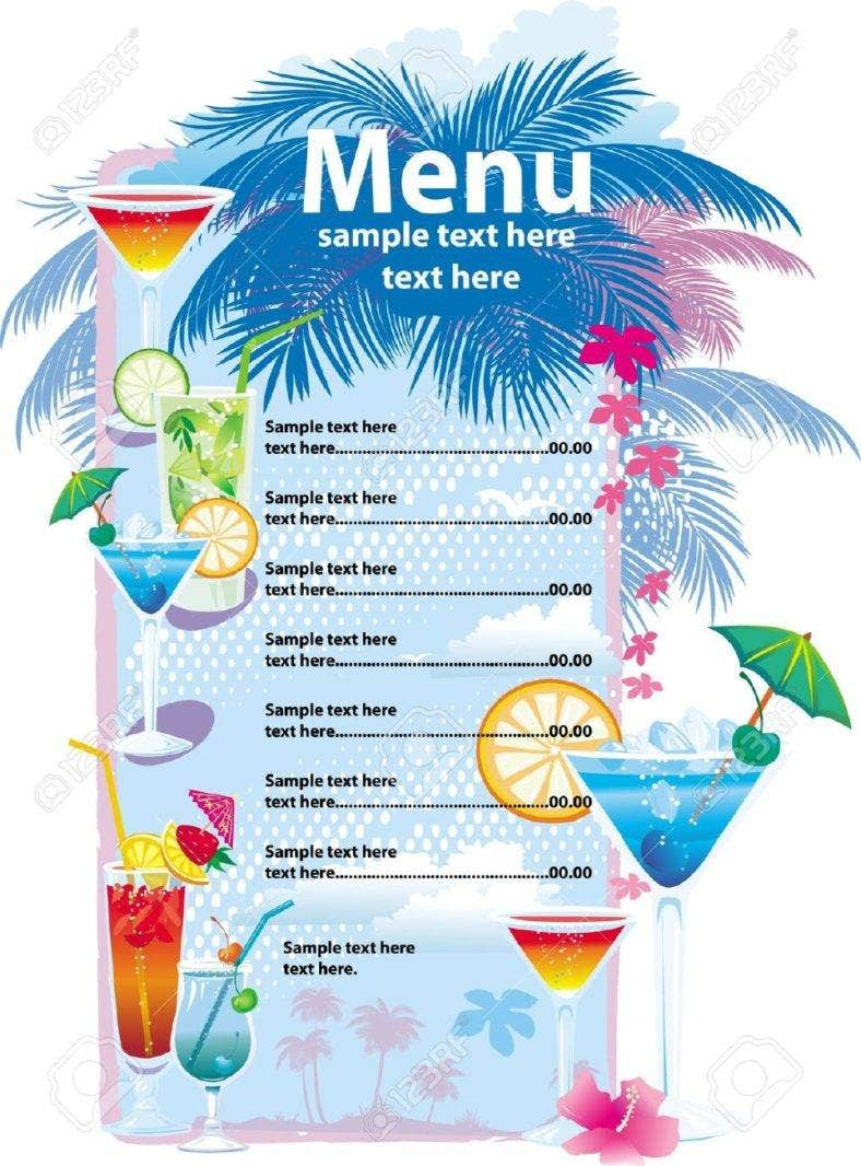 Bar Menu Designs 36 Free Templates Free Premium Templates