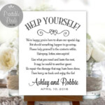 Bathroom Basket Sign Printable Wedding Restroom Toiletries Basket