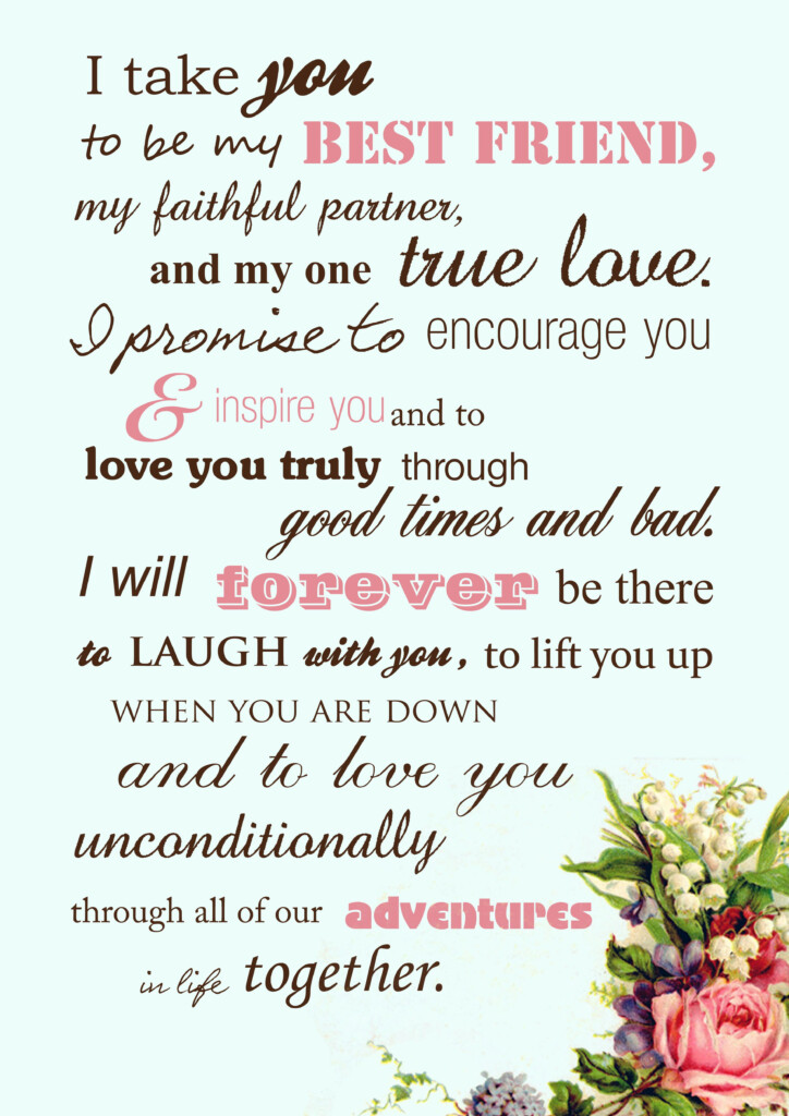 Beautiful Wedding Vows Instead Of The Traditional By The Book Vows 