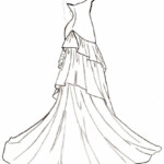 Best Wedding Dress Outline 10120 Clipartion