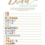 Bridal Shower Bachelorette Hen Party Bridal Game Emoji Pictionary