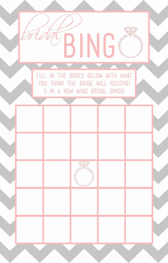 Bridal Shower Card Template New Bridal Bingo A Dash Chaos Bridal 