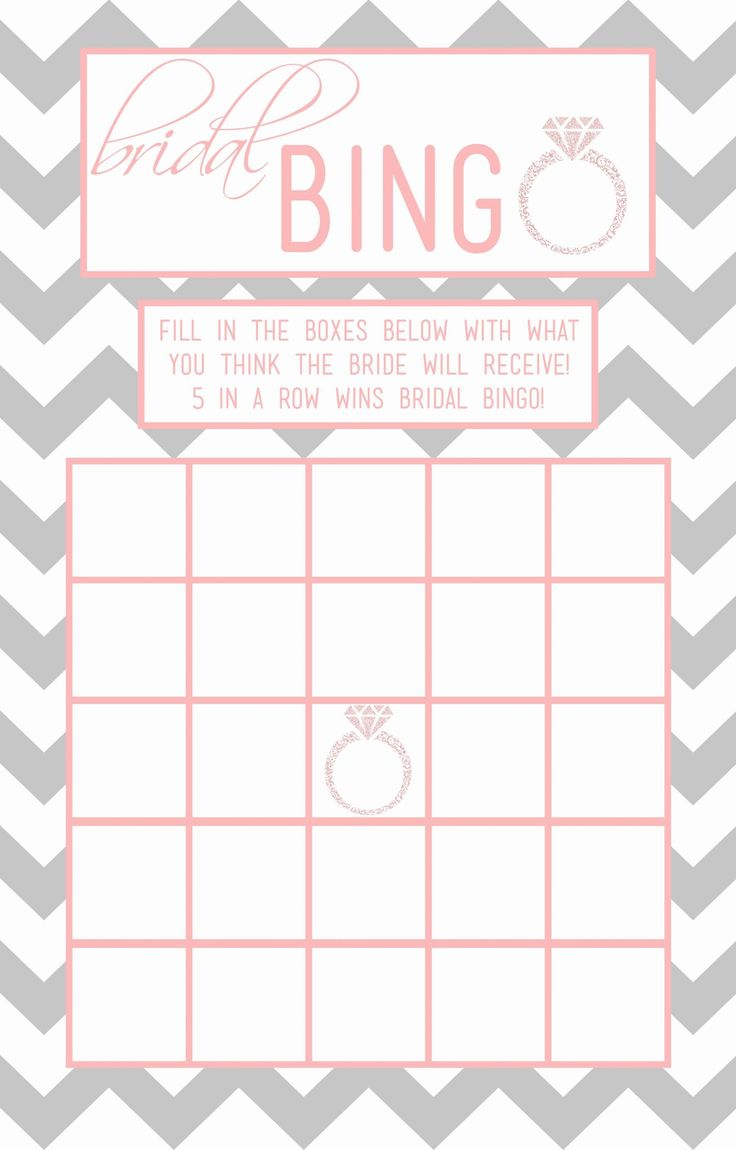 Bridal Shower Card Template New Bridal Bingo A Dash Chaos Bridal 