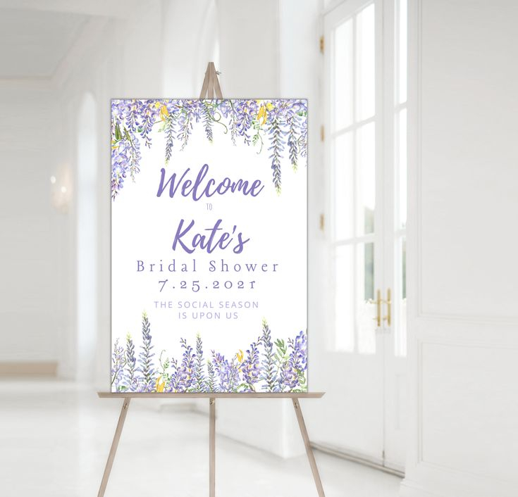 Bridgerton PERSONALIZED Welcome Sign Printable Bridal Shower Welcome 
