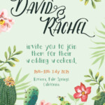 Cactus Themed Wedding Invitation Bespoke Bride Wedding Blog