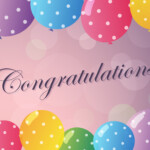 Congratulations Card Template With Colorful Balloons 368075 Vector Art