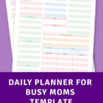 Daily Planner For Busy Moms Template Printable PDF