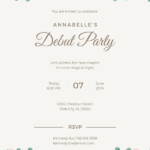 Debut Invitation Template 28 Free Word PDF PSD Format Download