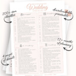 Detailed Wedding Checklist Printable Wedding To Do List Etsy