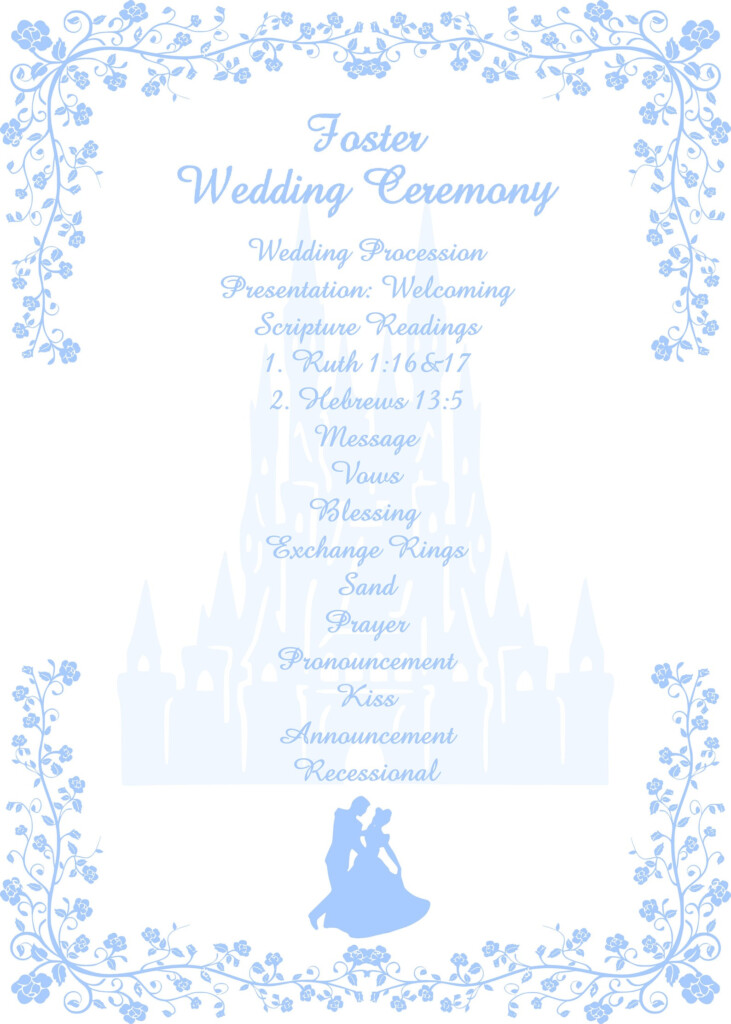 Digital Printable Cinderella Waltz Wedding Program Fan Be Etsy UK