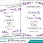 DiY Printable Wedding Invitation Template Instant Download EDITABLE