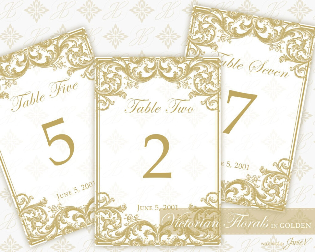 DIY Printable Wedding Table Number Template Printable Table