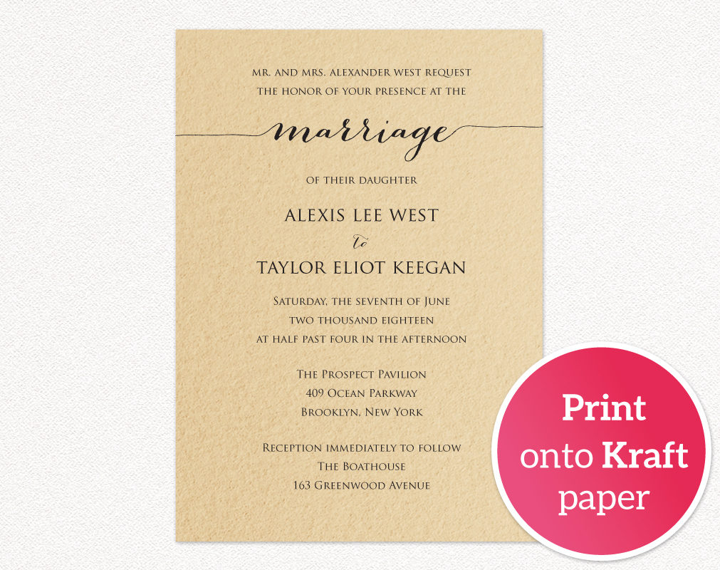 DIY Wedding Invitation Printable Wedding Templates And Printables