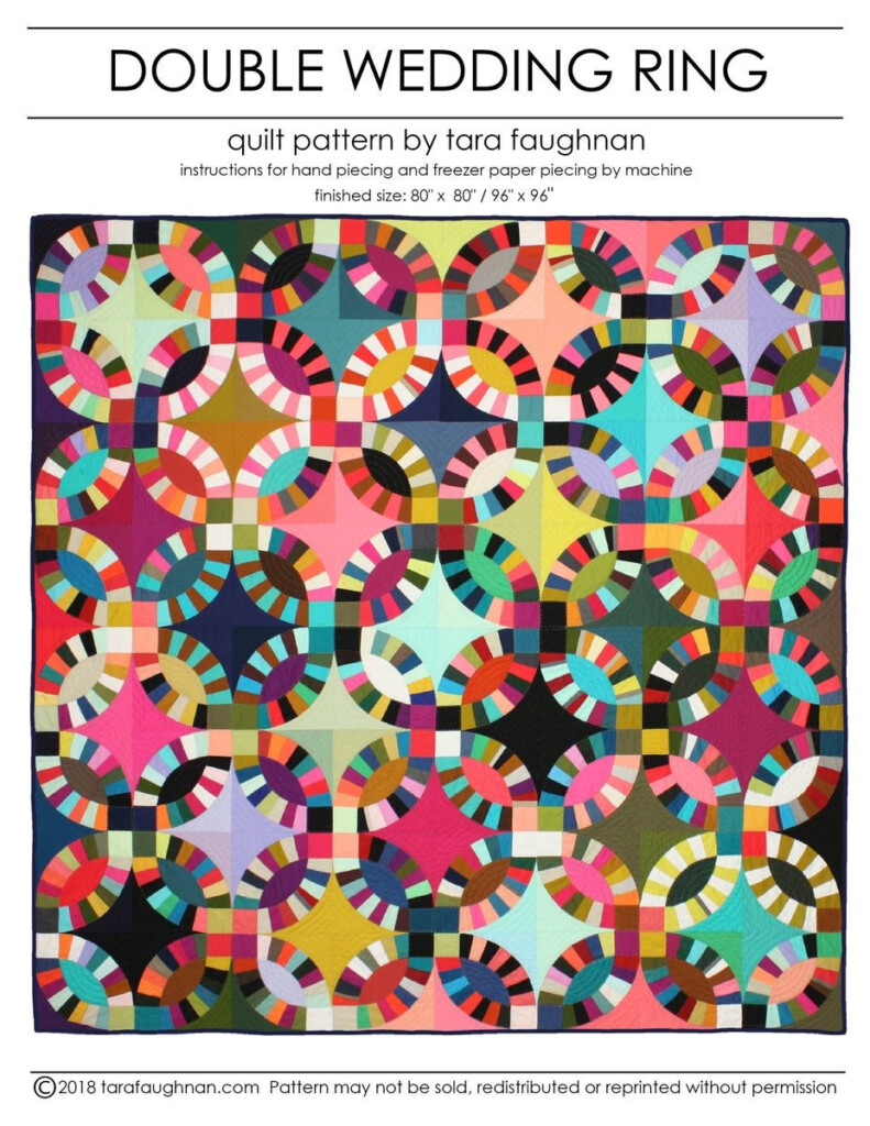 Double Wedding Ring Quilt Pattern PDF Double Wedding Ring Quilt 