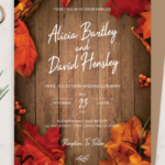 Download Printable Fall Rustic Wedding Invitation PDF
