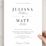 Download Printable Minimalist Formal Wedding Invitation PDF