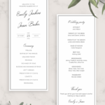 Download Printable Simple Elegant Wedding Program PDF