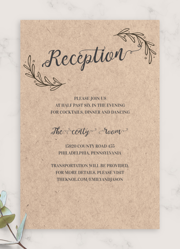 Download Printable Vintage Rustic Wedding Invitation Suite PDF