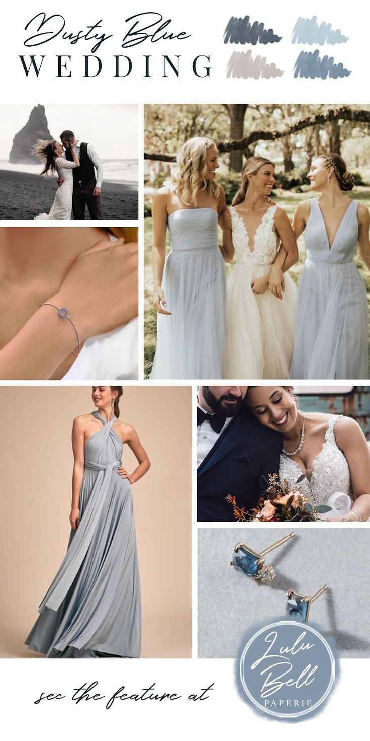 Dusty Blue Navy And Gray Wedding Color Palette Inspiration 