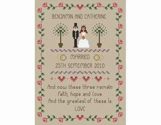 Faith Hope Love Wedding Sampler Cross Stitch Kit Only 22 50