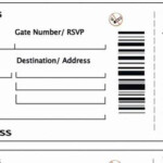 Fake Airline Ticket Template