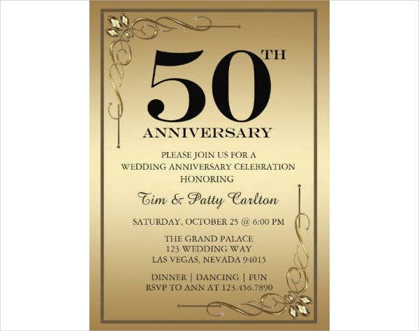 Free 50th Anniversary Cards Printable Arts Arts