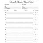 FREE 7 Sample Wedding Guest Lists In PDF MS Word Excel