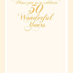 Free Anniversary Invitation Templates Wedding Gallery 50th