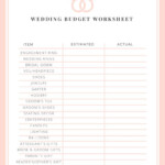 Free Downloads Wedding Budget Worksheet Cheers And Confetti Blog By