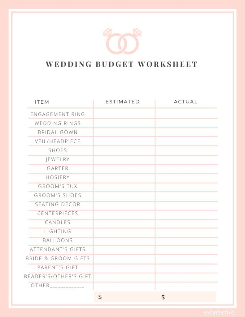 Free Downloads Wedding Budget Worksheet Cheers And Confetti Blog By