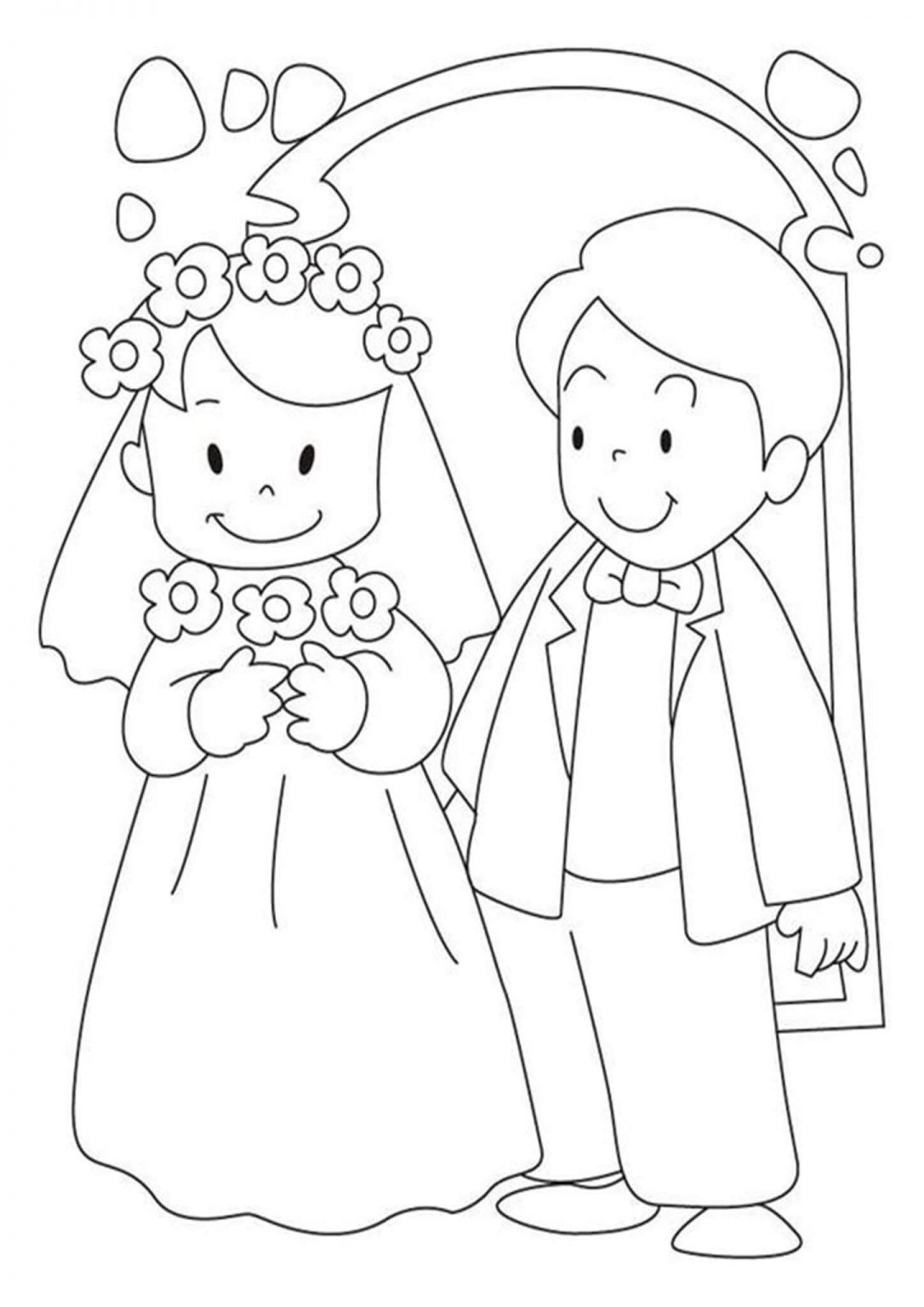 Free Easy To Print Wedding Coloring Pages Tulamama