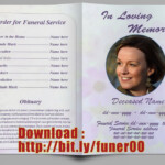 Free Editable Memorial Service Program Template Http funeralprogram