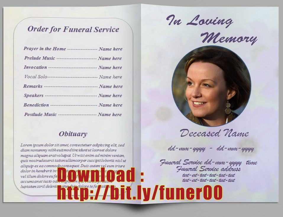 Free Editable Memorial Service Program Template Http funeralprogram 