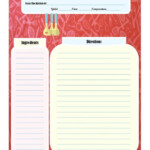 Free Editable Recipe Card Templates For Microsoft Word FREE DOWNLOAD