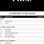 Free Elopement Small Wedding Checklist Printable Checklist To Help