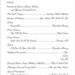 FREE Examples Of Wedding Program Wordings And Layouts From The Wedding